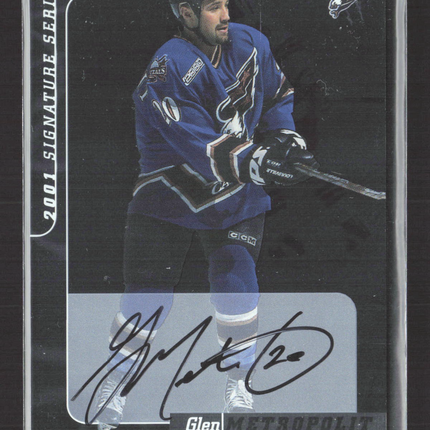 2001 In The Game Signature Series Glen Metropolit #101 auto Auto