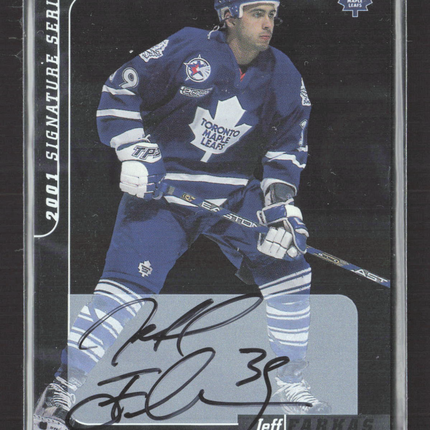 2001 In The Game Signature Series Jeff Farkas #8 auto Auto