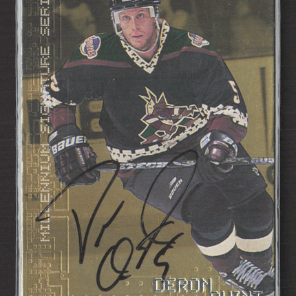 1999 In The Game Millennium Signature Series Deron Quint #192 auto gold