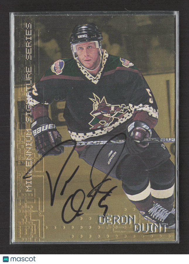 1999 In The Game Millennium Signature Series Deron Quint #192 auto gold