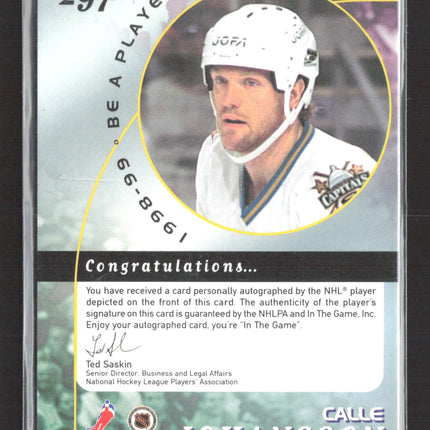 1998 In The Game Be A Player Calle Johansson #297 auto Auto