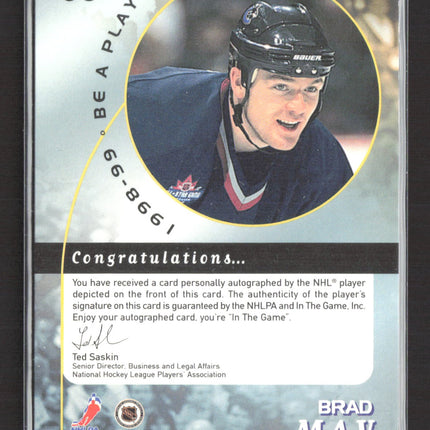 1998 Be A Player Brad May #293 auto Auto