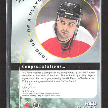 1998 Be A Player Rico Fata #171 auto Auto