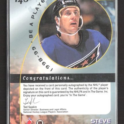 1998 Be A Player Steve Konowalchuk #148 auto Auto