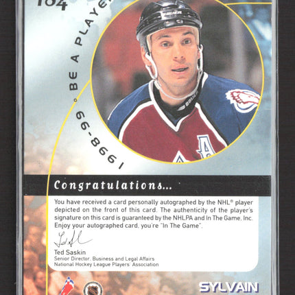 1998 In The Game Be A Player Sylvain Lefebvre #184 auto Auto