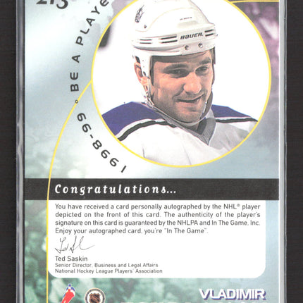 1998 Be A Player Vladimir Tsyplakov #213 auto Auto