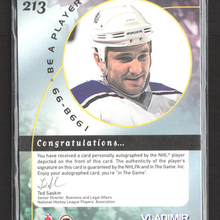 1998 Be A Player Vladimir Tsyplakov #213 auto Auto