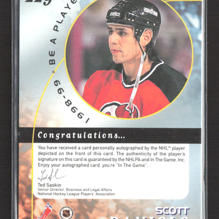 1998 Be A Player Scott Daniels #229 auto Auto