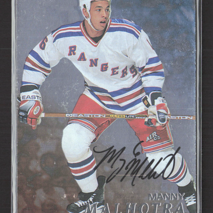 1998 In The Game Be A Player Manny Malhotra #241 auto Auto