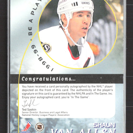 1998 In The Game Be A Player Shaun Van Allen #245 auto Auto