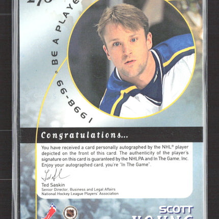 1998 Be A Player Scott Young #278 auto Auto