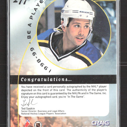 1998 Be A Player Craig Conroy #277 auto Auto