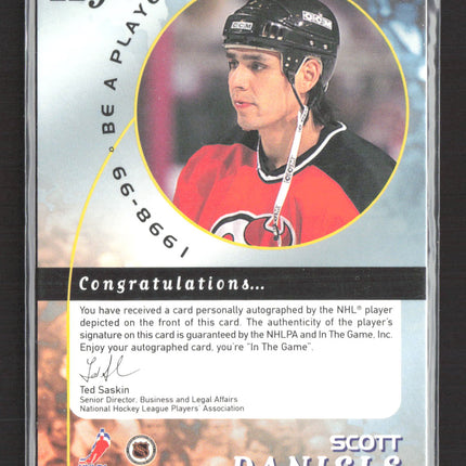 1998 In The Game Be A Player Scott Daniels #229 auto Auto