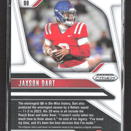 2025 Panini Prizm Draft Picks Jaxson Dart #90 RC