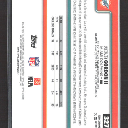 2025 Topps Chrome Ollie Gordon II #327 RC