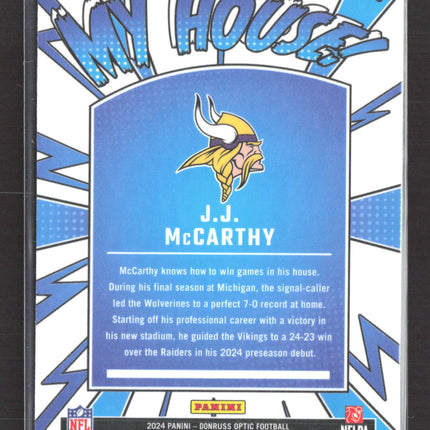 2024 Panini Donruss Optic My House! J.J. McCarthy #6 RC