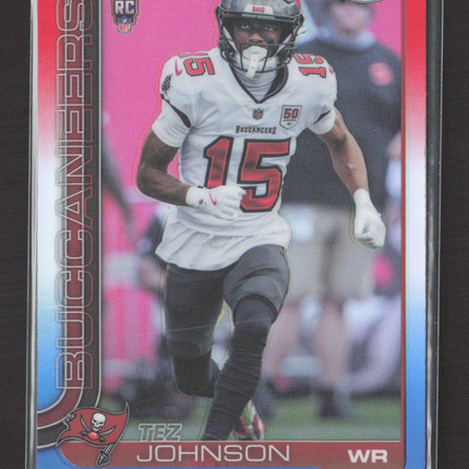 2025 Topps Chrome Tez Johnson #342 RC red white blue