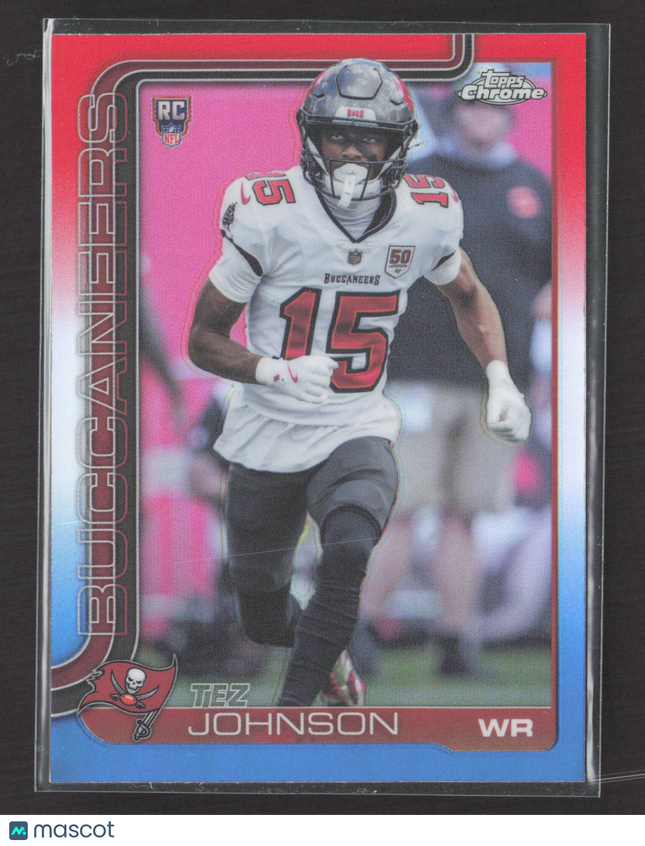 2025 Topps Chrome Tez Johnson #342 RC red white blue