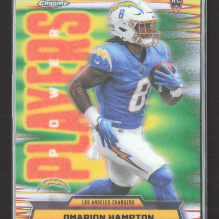 2025 Topps Chrome Power Players Omarion Hampton #PP-17 Refractor RC