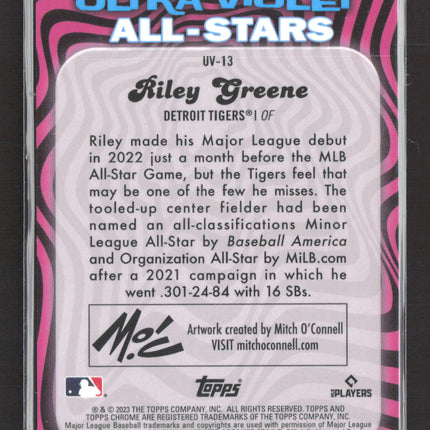 2023 Topps Chrome Ultra Violet All-Stars Riley Greene #UV-13 Red RC /5