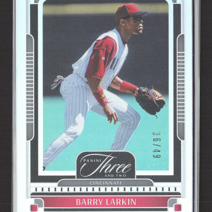 2025 Panini Three and Two Baseball Barry Larkin #42 36/49