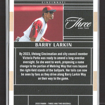 2025 Panini Three and Two Baseball Barry Larkin #42 36/49