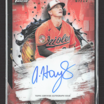 2024 Topps Finest Austin Hays #FA-AH orange auto 07/25