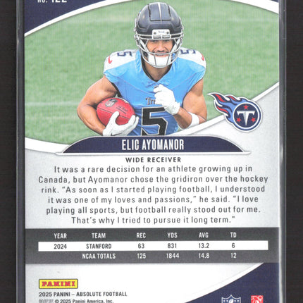 2025 Panini Absolute Football Elic Ayomanor #122 RC red /850