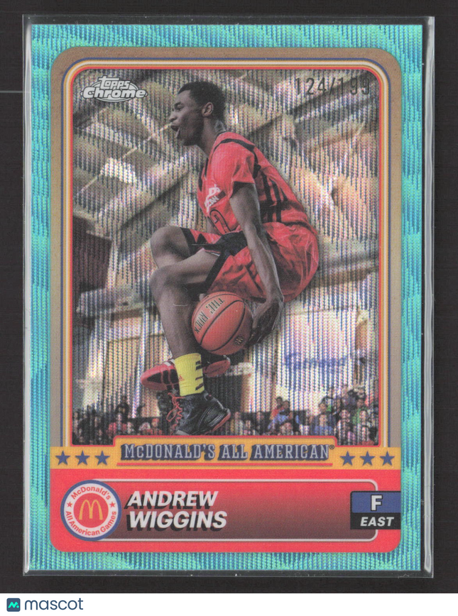 2024 Topps Chrome McDonald's All American Andrew Wiggins #86 Aqua Wave /199