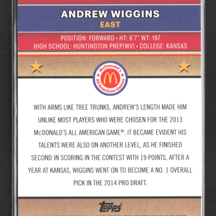 2024 Topps Chrome McDonald's All American Andrew Wiggins #86 Aqua Wave /199