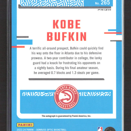 2024 Panini Donruss Optic Kobe Bufkin #265 red mojo auto