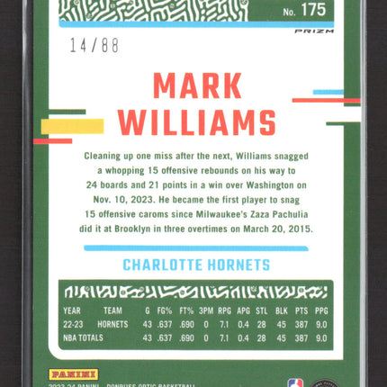 2024 Panini Donruss Optic Mark Williams #175 Red choice 14/88