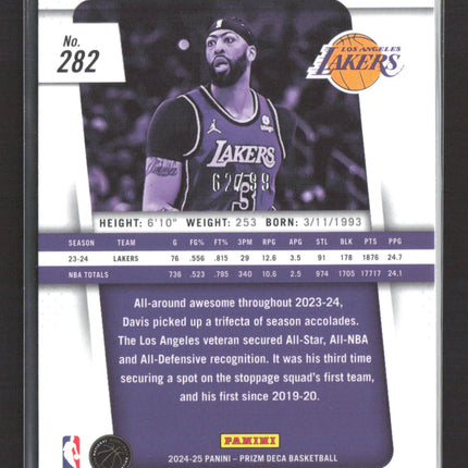 2025 Panini Prizm Deca Anthony Davis #282 Purple /99
