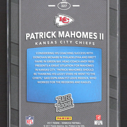 2017 Panini Donruss Patrick Mahomes II #327