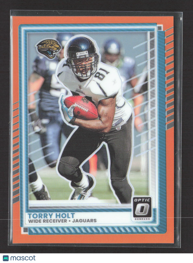 2025 Panini Donruss Optic Football Torry Holt #91 Orange Prizm 106/299
