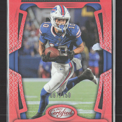 2025 Panini Certified Khalil Shakir #12 orange /150