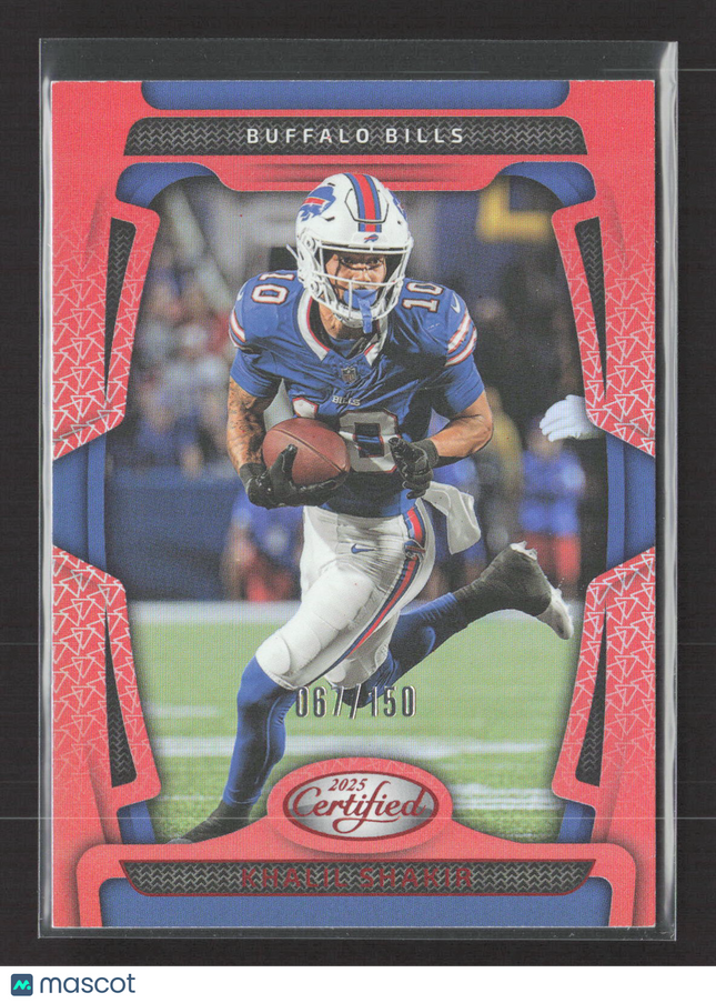 2025 Panini Certified Khalil Shakir #12 orange /150