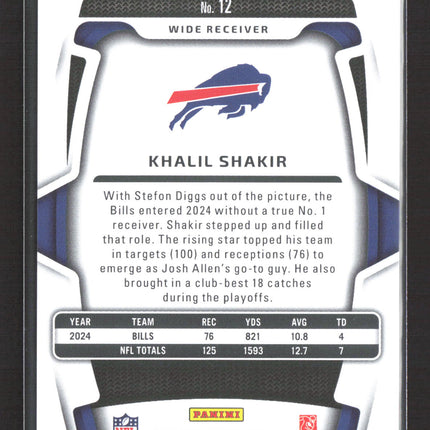2025 Panini Certified Khalil Shakir #12 orange /150