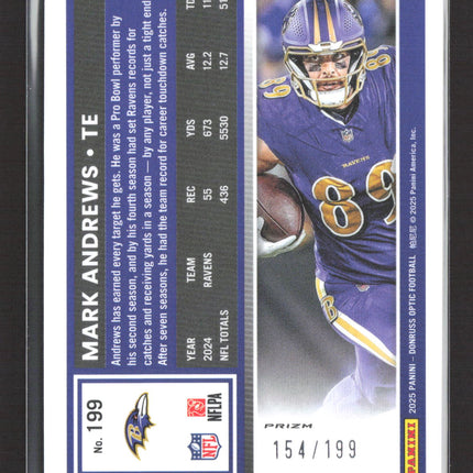 2025 Panini Donruss Optic Prizm Mark Andrews #199 flex 154/199