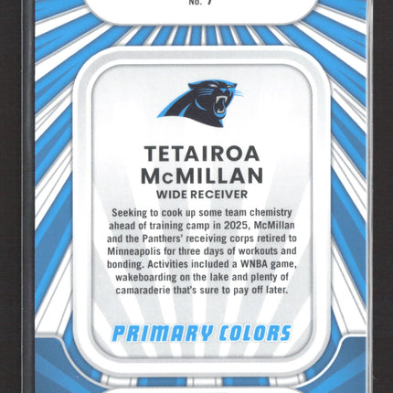 2025 Panini Donruss Optic Primary Colors Tetairoa McMillan #7 RC