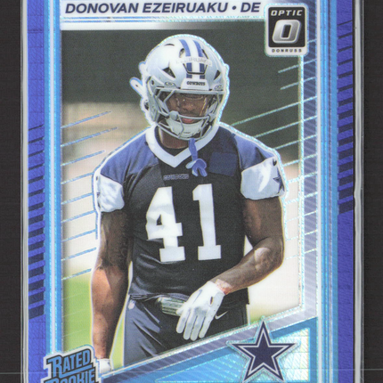 2025 Panini Donruss Optic Prizm Donovan Ezeiruaku #230 blue