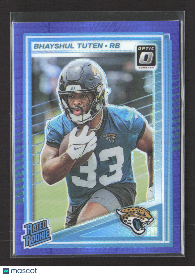2025 Panini Donruss Optic Prizm Bhayshul Tuten #272 Purple Velocity