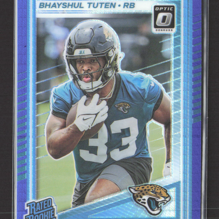 2025 Panini Donruss Optic Prizm Bhayshul Tuten #272 blue