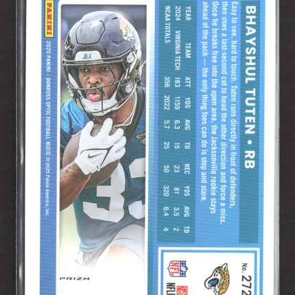 2025 Panini Donruss Optic Prizm Bhayshul Tuten #272 blue