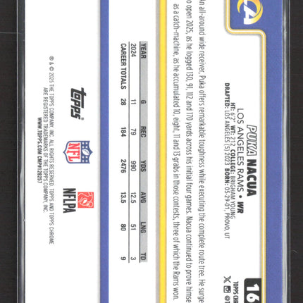 2025 Topps Chrome Puka Nacua #166 pigskin