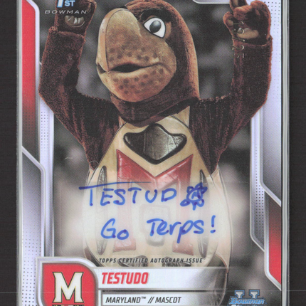 2025 Bowman University Chrome Football Testudo #BCM-MAR Auto /25 1st Bowman