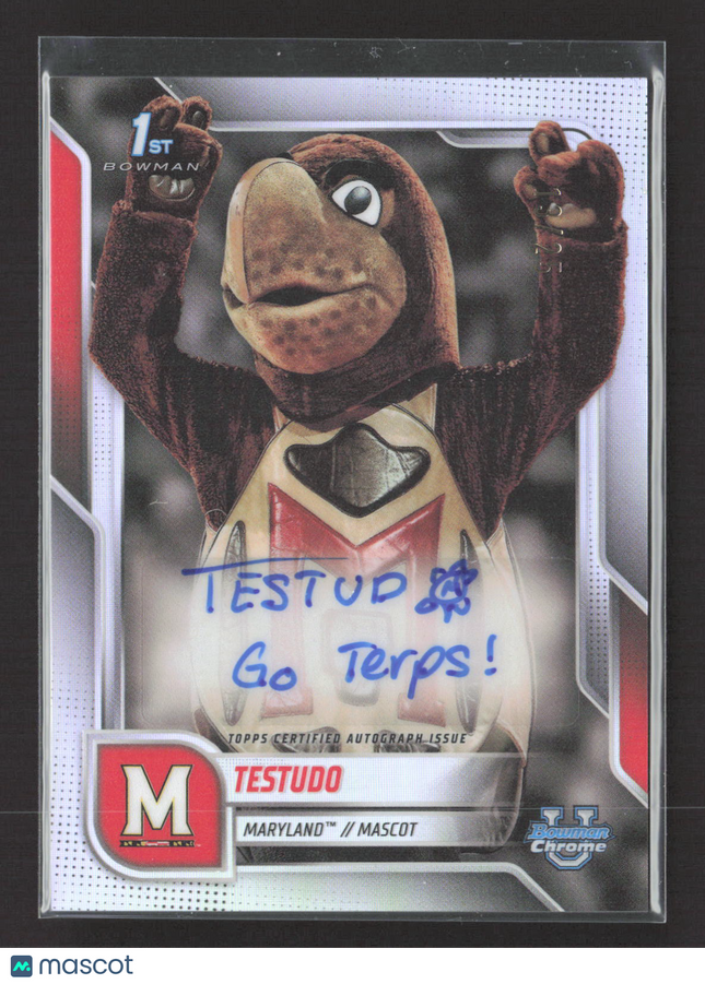 2025 Bowman University Chrome Football Testudo #BCM-MAR Auto /25 1st Bowman
