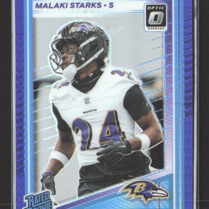 2025 Panini Donruss Optic Prizm Malaki Starks #256 blue