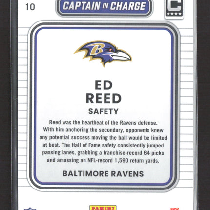 2025 Panini Donruss Optic Captain in Charge Ed Reed #10