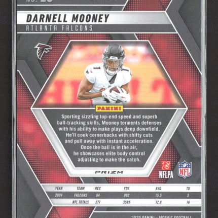 2025 Panini Mosaic Football Darnell Mooney #25 Orange Prizm 162/199